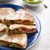 Pink Lady® apple & chicken quesadillas with sour cream & guacamole