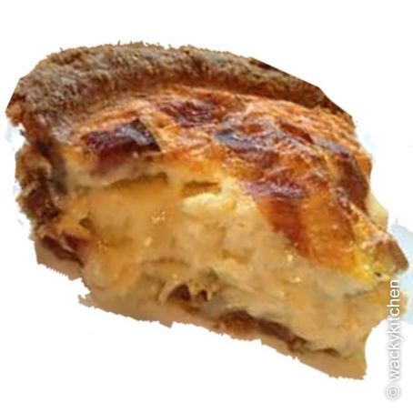 Extra cheesy crumbling quiche