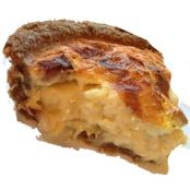 Extra cheesy crumbling quiche