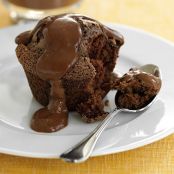 Guilty Free Chocolate Muffins with Hot Chocolate Custard
