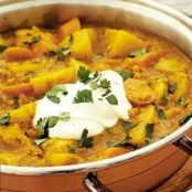 Spicy root & lentil casserole