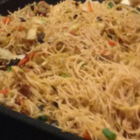 Pumpkin fried rice noodles