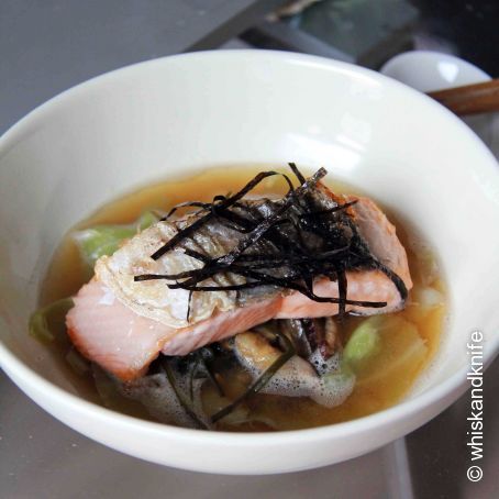 Salmon in Miso Broth