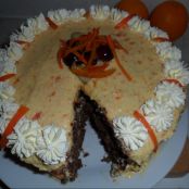 Christmas Carrot Chocolate Nutty Nougat Cake