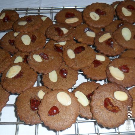 Chocolate Almond Cherry Biscuits