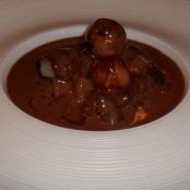 Pear and chocolate balls