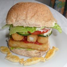 Double Decker Fish Finger Sandwich