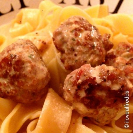 Pasta - Sausage Meatballs in a Mustard Cream Sauce