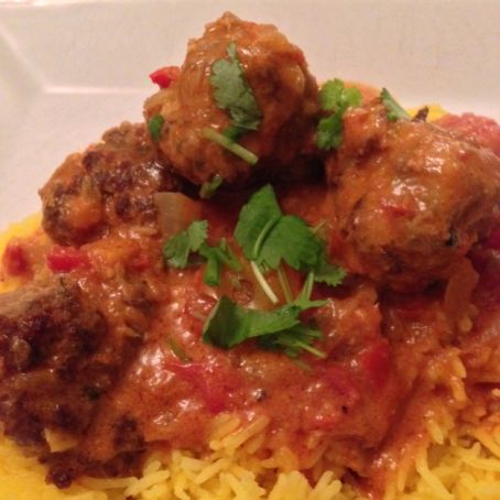 Beef - Spicy Meatballs in a Coconut Curry Sauce