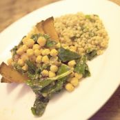 Moroccan roasted squash with spiced chickpeas