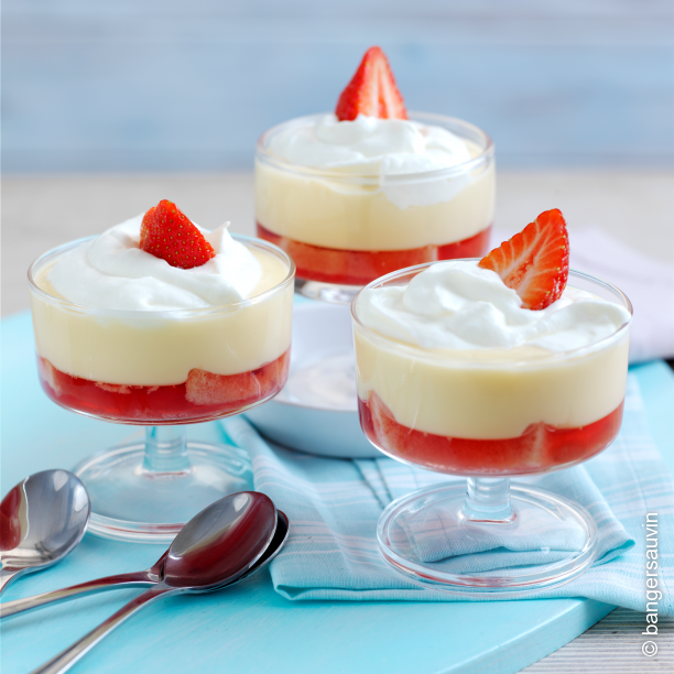 Strawberry Trifle with Ambrosia Devon Custard