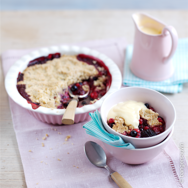 Summer Fruits Crumble with Ambrosia Devon Custard