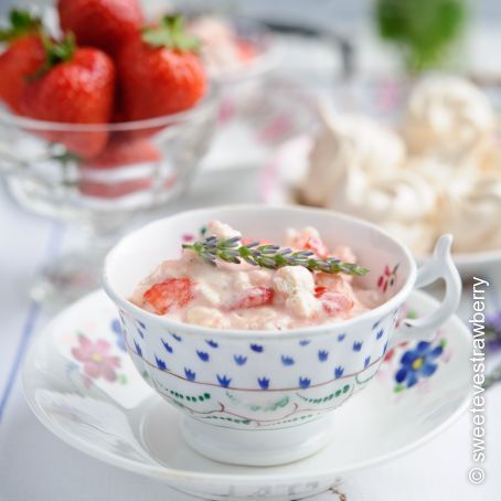Sweet Eve Strawberry and Lavender Eton Mess