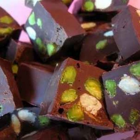 Nutty chocolates coated in salted butter caramel