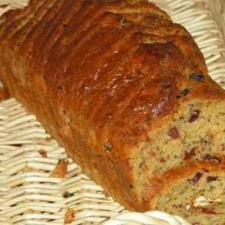 Ham and confit tomato savoury loaf cake