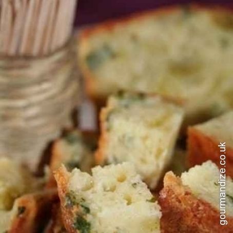 Ravioli and parsley loaf cake.