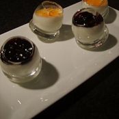 Duo of panna cotta with feta cheese