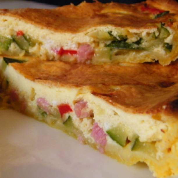 Mediterranean vegetable quiche