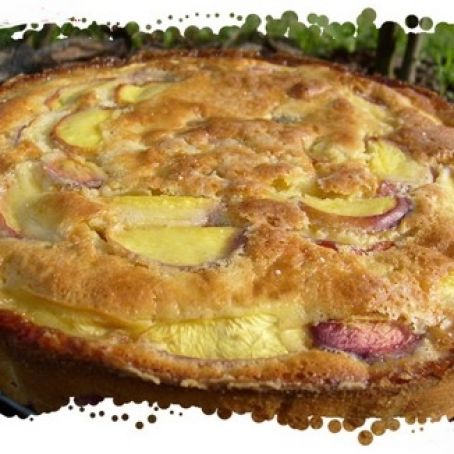 Nectarine & plum cake