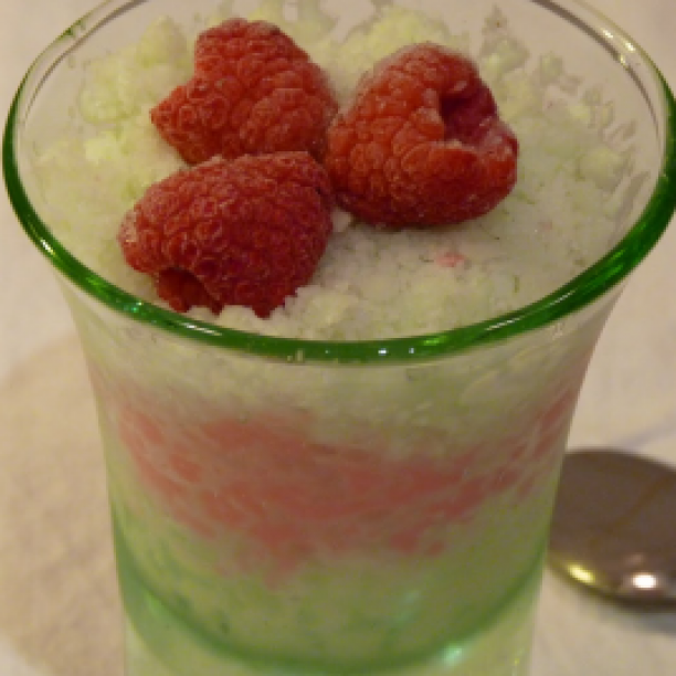 Almond Raspberry Granita