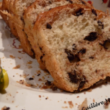 Brioche bun bread with chocolate chips