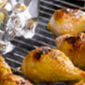 Chicken en croûte with Mustard and potatoes in foil with herbs