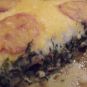 Gratin of potatoes and spinach