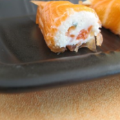 Salmon and cream cheese appetiser rolls