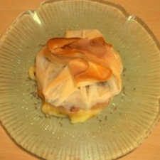 Apple, caraway and cheese parcels