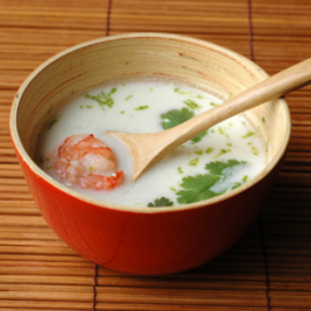 Prawn soup with coconut milk