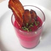 Beetroot with Cream Cheese and Crispy Bacon