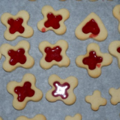 Christmas shortbread biscuits with a sweet heart
