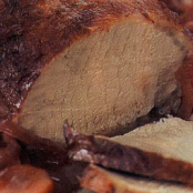 Pork roast in red wine sauce