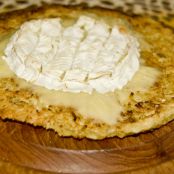 Cassava pancake with grilled camembert