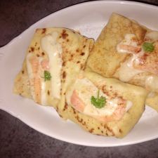 Savoury French creamy chicken pancakes