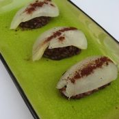 Pear & chocolate sushi