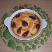 Strawberry and melon crème brulée