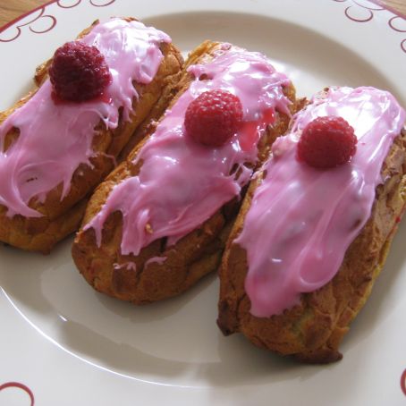 Raspberry Eclairs