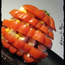 Tomato and mozzarella millefeuille