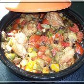 Chicken tagine with ratatouille