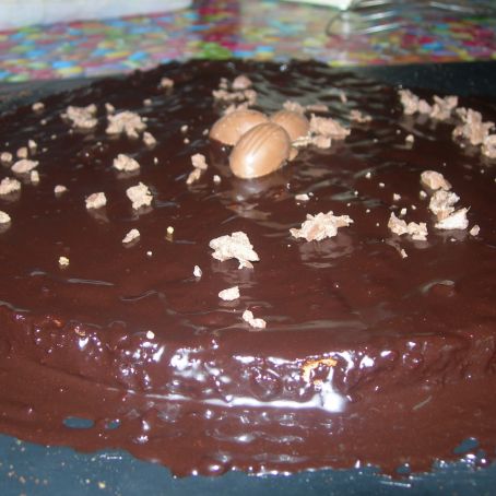 Dark chocolate Easter cake