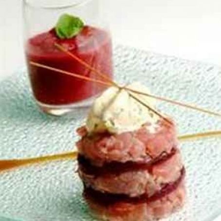 Red tuna and beetroot tartare