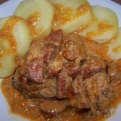 Spicy veal and chorizo stew